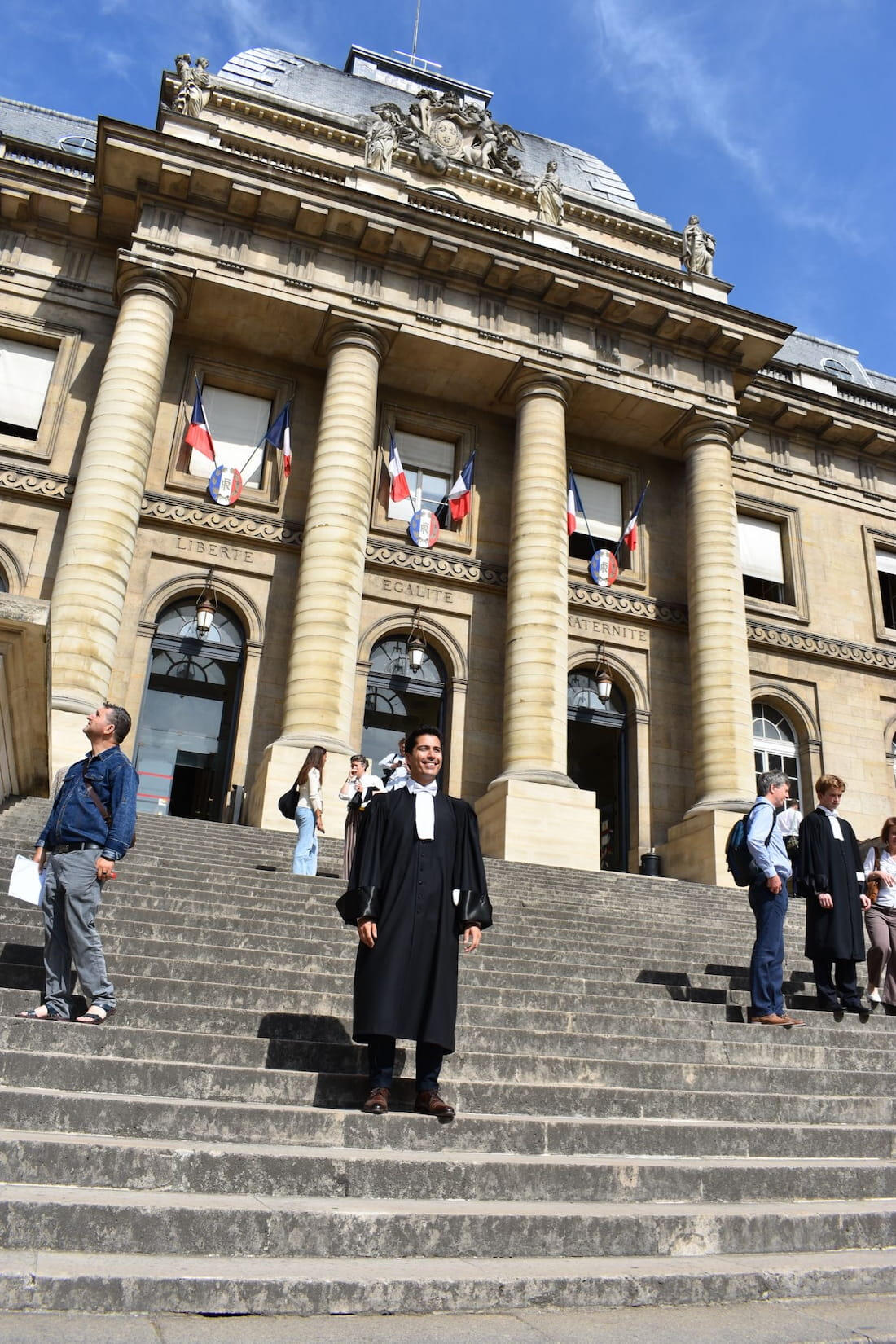 Leonel Bustamante — Avocat au Barreau de Paris Attorney Leonel Bustamante at the Palais de Justice in Paris following his Bar oath ceremony.